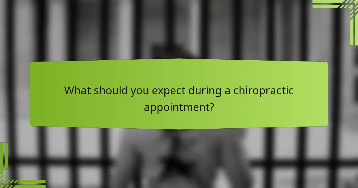 What should you expect during a chiropractic appointment?